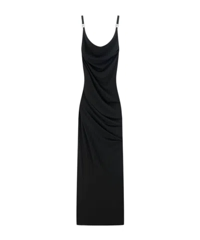Coperni Knee Length Dress Cowl Neck In Black