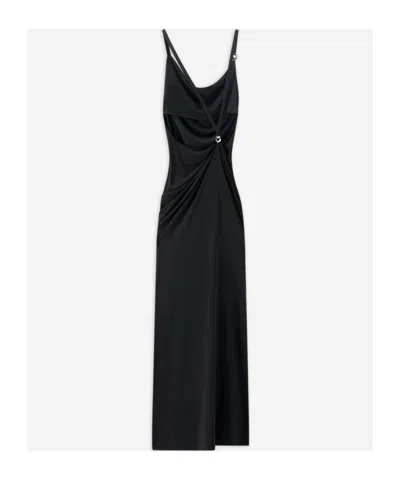 Coperni Knee Length Dress Cowl Neck In Black