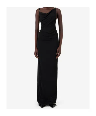 Coperni Knee Length Dress Cowl Neck In Black