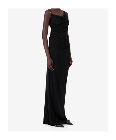 Coperni Knee Length Dress Cowl Neck In Black