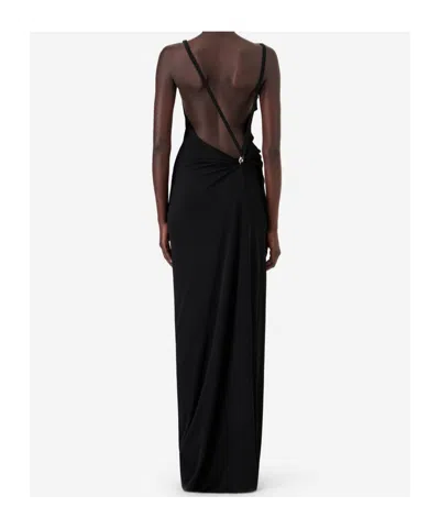 Coperni Knee Length Dress Cowl Neck In Black