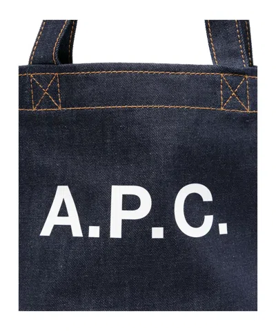 Apc A.p.c. Axel Small Denim Tote Bag In Multi