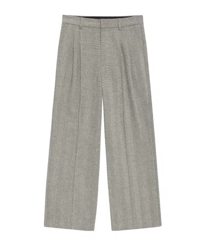 Anine Bing Belen Pants In Grey Polyester In Gray