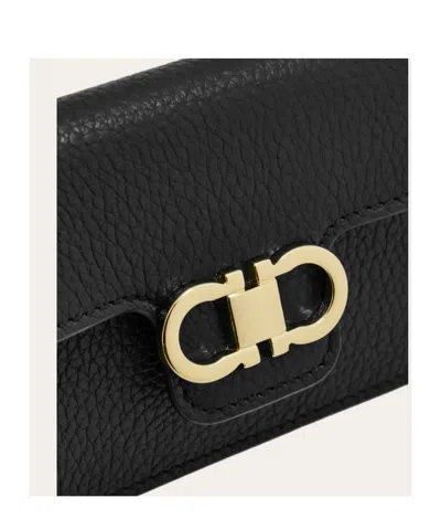 Ferragamo Gancini Key Ring In Black