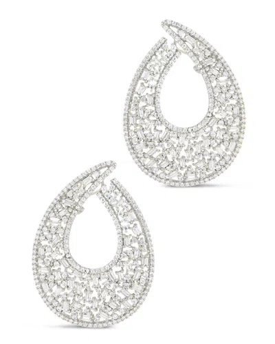 Sterling Forever Paige Cz Statement Stud Earrings In Metallic