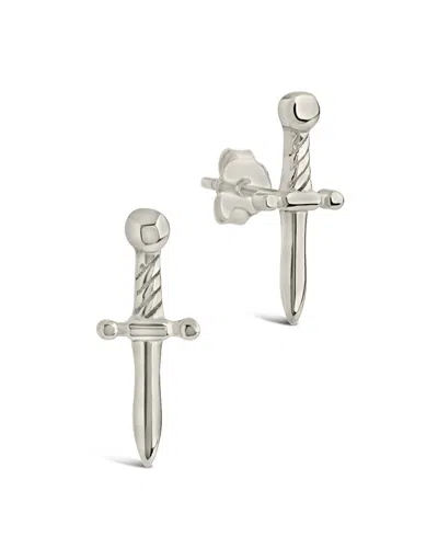 Sterling Forever Sterling Silver Joan Of Arc Stud Earrings In Silver