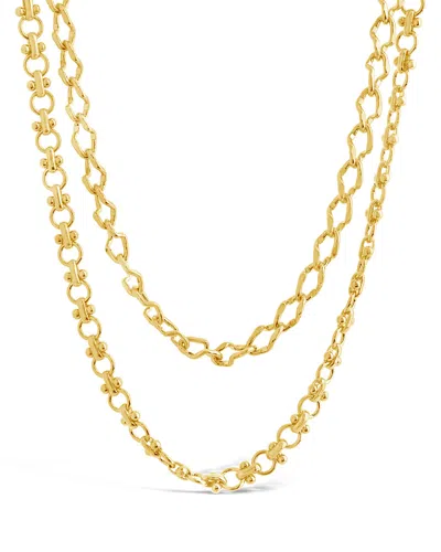 Sterling Forever Selena Layered Chain Necklace In Gold