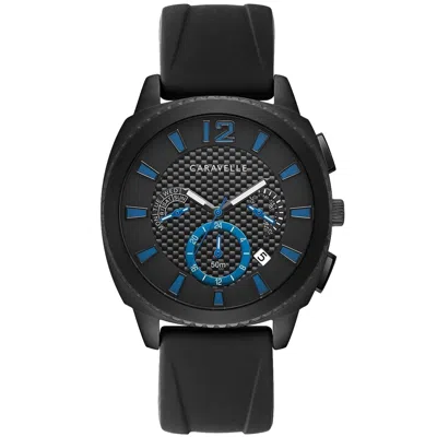 Bulova Men's Caravelle Black Carbon Fiber Dial Watch In Multi
