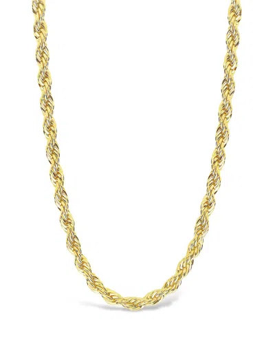 Sterling Forever Rope Twist Chain Necklace In Gold