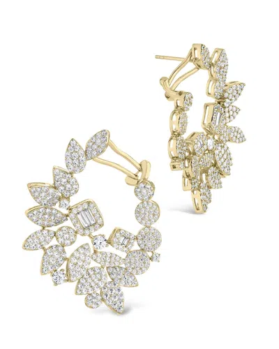 Sterling Forever Rosie Cz Drop Stud Earrings In Gold