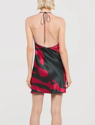 Roberto Cavalli Striped Dress In Black