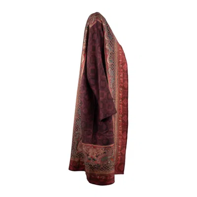 Pierre-louis Mascia Kimono Tapestry Effect In Wool In Brown
