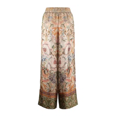 Pierre-louis Mascia Pierre Louis Mascia Printed Silk Trousers In White
