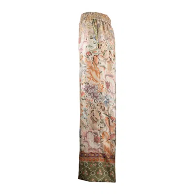 Pierre-louis Mascia Pierre Louis Mascia Printed Silk Trousers In White