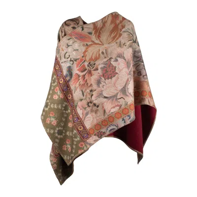 Pierre-louis Mascia Wool Tapestry Effect Poncho In White