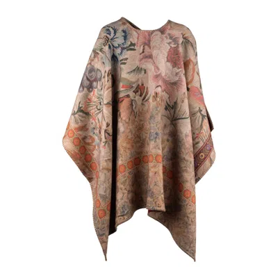 Pierre-louis Mascia Wool Tapestry Effect Poncho In White