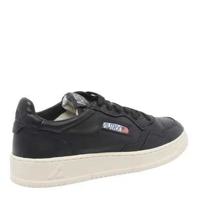 Autry Low-top Nappa Leather Sneakers With Rounded Toe In Black