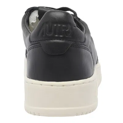Autry Low-top Nappa Leather Sneakers With Rounded Toe In Black
