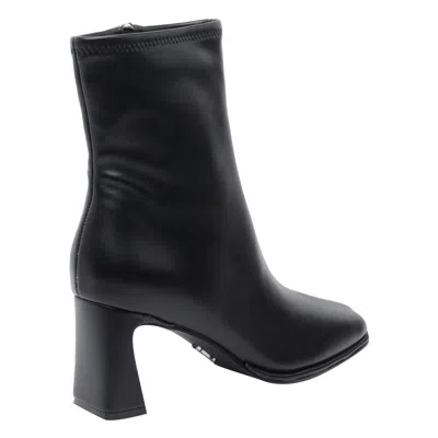 Steve Madden Harli Womens Faux Leather Square Toe Ankle Boots In Black