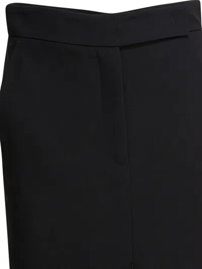 Semper Midi Skirt With Double Slit In Black