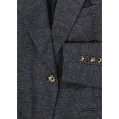 Brunello Cucinelli Wool Blazer Women In Gray