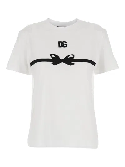 Dolce & Gabbana Jersey T-shirt With Embroidery In White