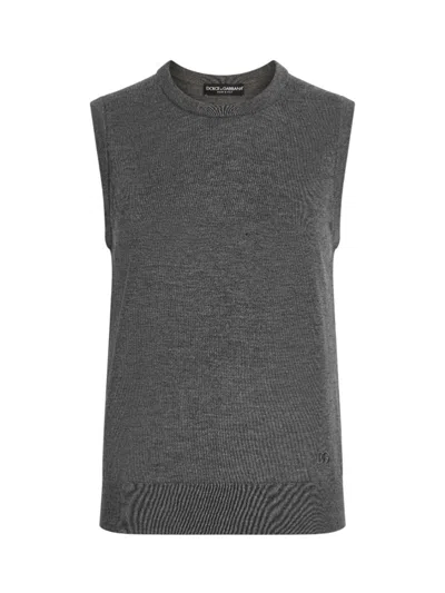 Dolce & Gabbana Cashmere Sweater In Gray