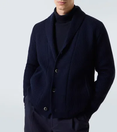 Herno Navy Blue Wool Jacket In Blue