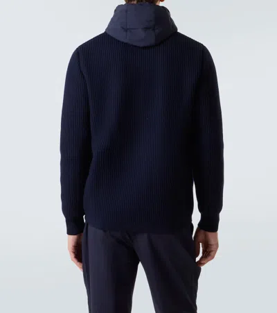 Herno Navy Blue Wool Jacket In Blue