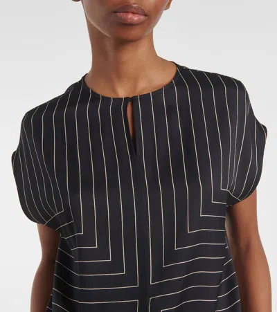 Joseph Sleeveless Geometric-striped Top In Black