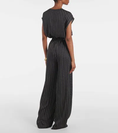 Joseph Hulin Wide-leg Geometric Crepe Trousers In Black