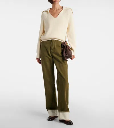 Tory Burch Cap Toe Croc-effect Suede Ballet Flats In Brown