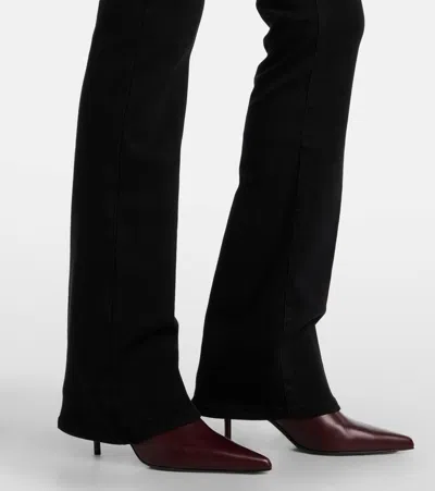 7 For All Mankind Mid-rise Bootcut Jeans In Black