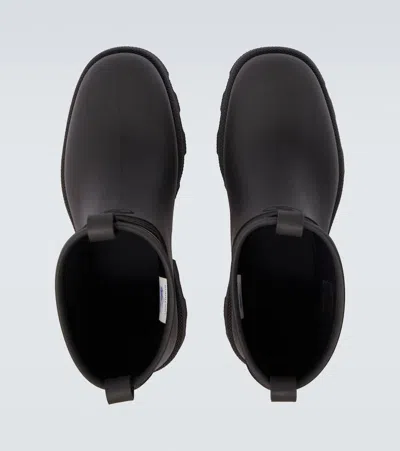 Burberry Marsh Stamp Rubber Ankle Boots In Black