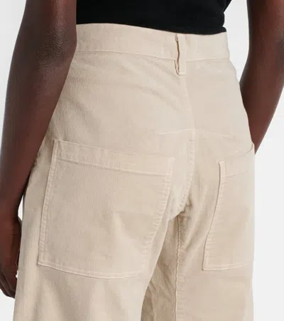 Nili Lotan Shon Cotton And Linen-blend Twill Tapered Pants In White