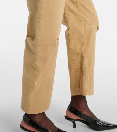 Nili Lotan Shon Barrel-leg Cotton Chino Pants In Pattern