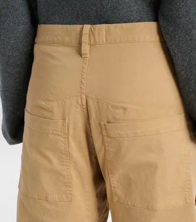 Nili Lotan Shon Barrel-leg Cotton Chino Pants In Pattern