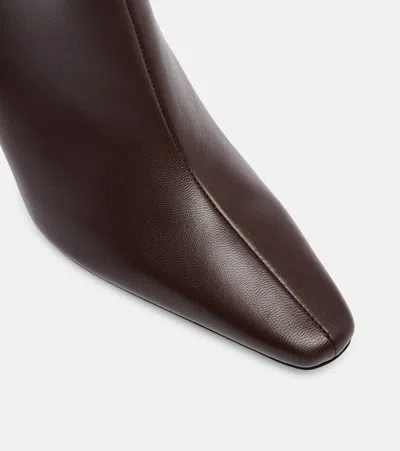 Staud Wally 90 Leather Ankle Boots In Brown