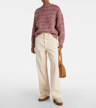 Hogan Platform Sneakers With Suede Upper And Leather Logo In Neutral