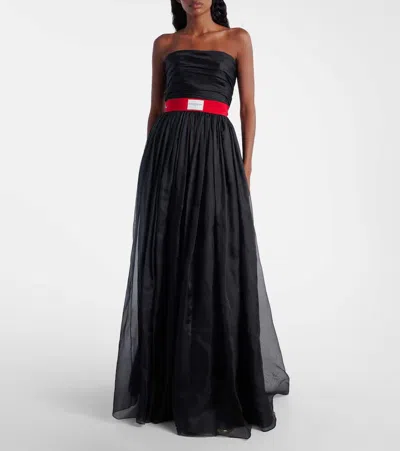 Givenchy Bustier Evening Dress In Organza In Black