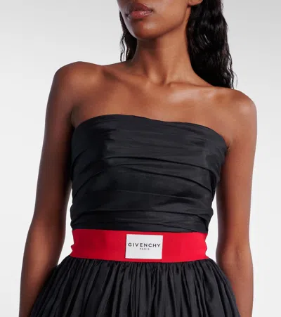 Givenchy Bustier Evening Dress In Organza In Black