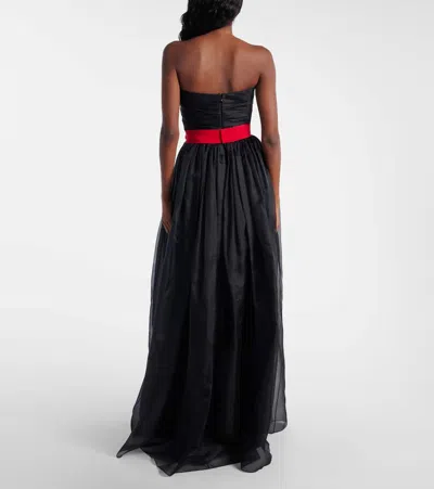 Givenchy Bustier Evening Dress In Organza In Black