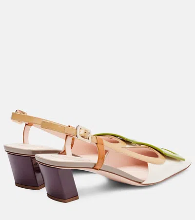 Roger Vivier Chic Block Heel Slingback Pump In Neutral