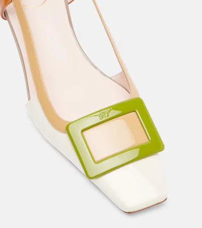 Roger Vivier Chic Block Heel Slingback Pump In Neutral