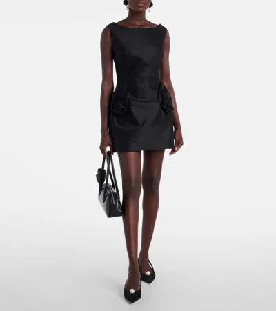 Magda Butrym Mini Dress With Rosehip Detail In Black