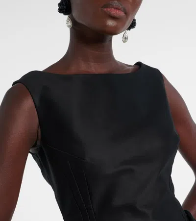 Magda Butrym Mini Dress With Rosehip Detail In Black