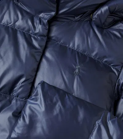 Polo Ralph Lauren Quilted Down Coat In Blue