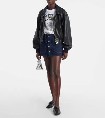 Citizen Of Humanity Curved Pocket Mini Skirt In Amherst In Blue