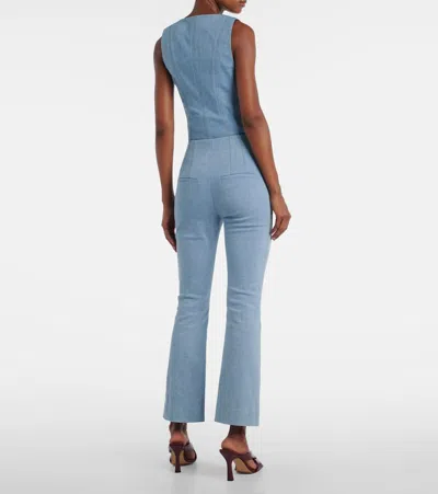 Veronica Beard Flared Hawthorne Trousers In Blue