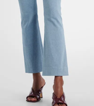 Veronica Beard Flared Hawthorne Trousers In Blue